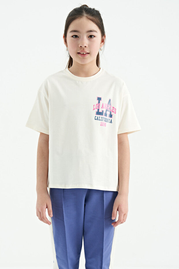 Oversize Short Sleeve Girls' T-Shirt