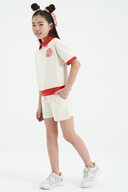 Short Sleeve Casual Form Girls Shorts Set