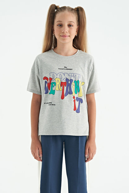 Oversize Short Sleeve Girls' T-Shirt