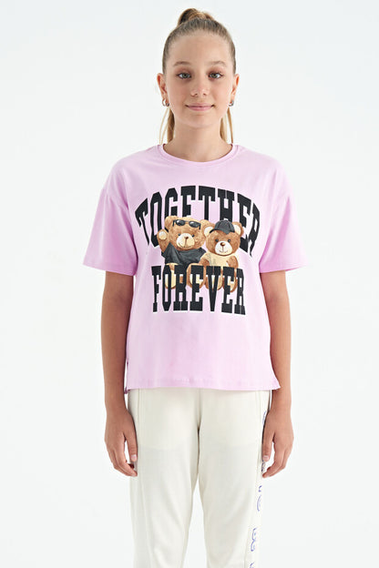 Oversize Short Sleeve Girls' T-Shirt