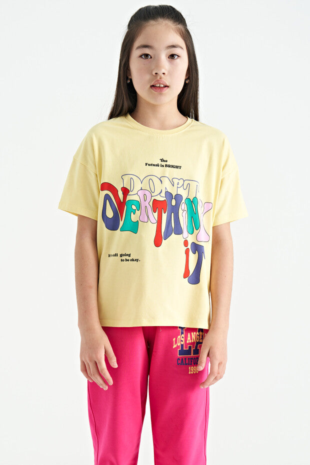 Oversize Short Sleeve Girls' T-Shirt